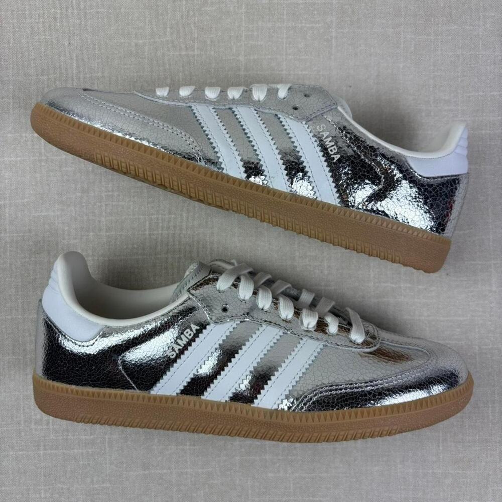🛸 adidas Samba OG "Silver Metallic" 9W - Picture 2 of 6